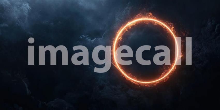 Portal to the Unknown: A glowing pink ring hovers over a desolate alien landscape, beckoning the explorer within