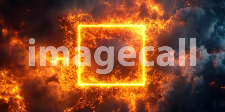 A Cosmic Forge: Molten Cubes of Fire erupt from a swirling nebula, forging a new celestial reality