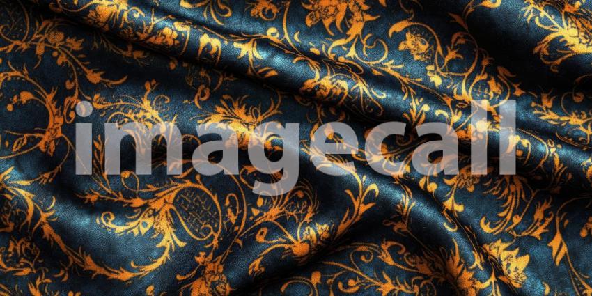 A Stage of Grandeur: Luxurious velvet curtains, adorned with golden accents, frame a grand stage, ready for the spotlight to shine