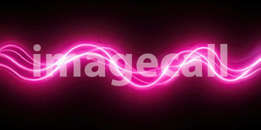 Dynamic Abstract Composition of Vibrant Neon Waves, Pulsating with Energy and Color