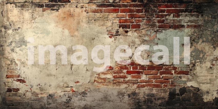 Spotlight on Brick: A beam of light pierces the darkness, illuminating a textured brick wall with a dramatic spotlight effect