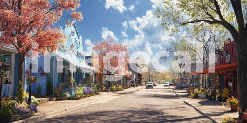 Serene Waters: A tranquil lake nestled amidst a picturesque forest, reflecting the vibrant hues of a sun-drenched sky