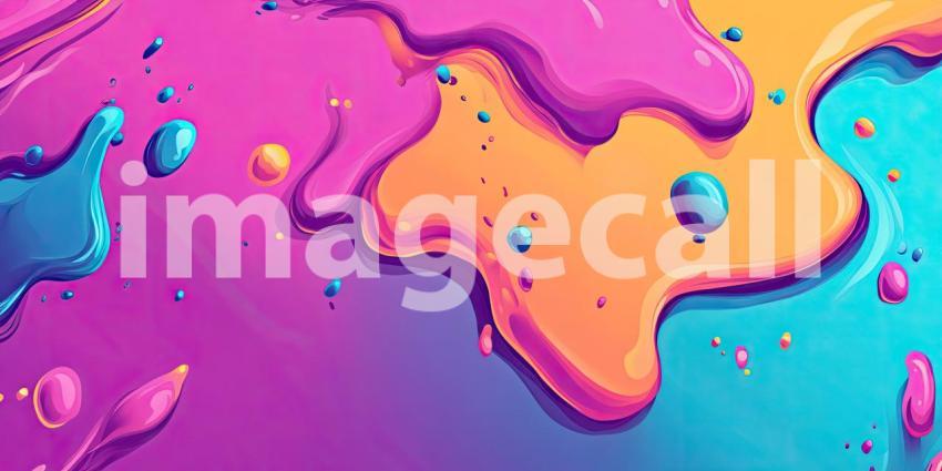 Dynamic Impact: A vibrant explosion of color and motion, reminiscent of a comic book's dramatic action scene, bursts across the page.