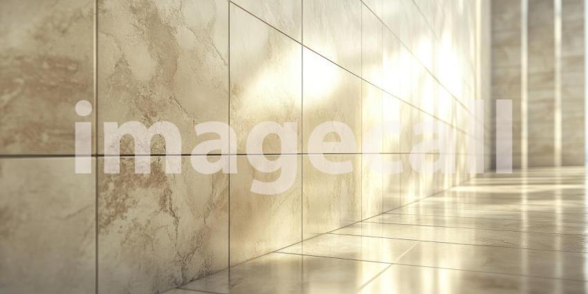 Marbled Mosaic: A wall and floor adorned with a mosaic of natural stone tiles, each a unique work of art, showcasing the beauty of natural patterns