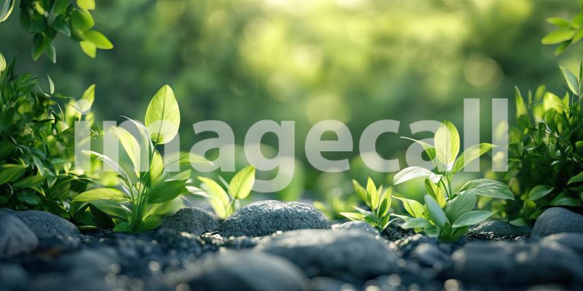 Lush Living Wall: A verdant tapestry of trailing vines and lush foliage cascades down a concrete wall, creating a tranquil oasis of greenery