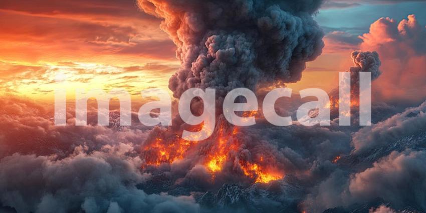 A Dreamlike Haze: Swirling clouds of vibrant colors, a symphony of blues, pinks, and purples, create an abstract and mesmerizing spectacle