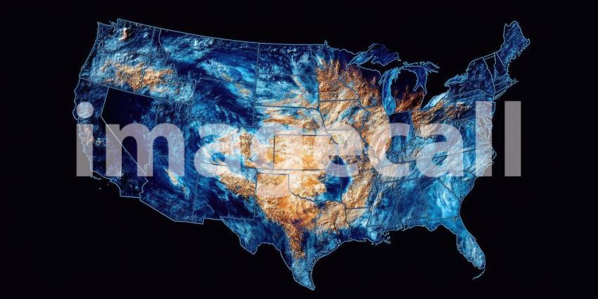 Weather Map of the United States: A mesmerizing visual representation of weather patterns across the nation, showcasing a dynamic interplay of colors and textures