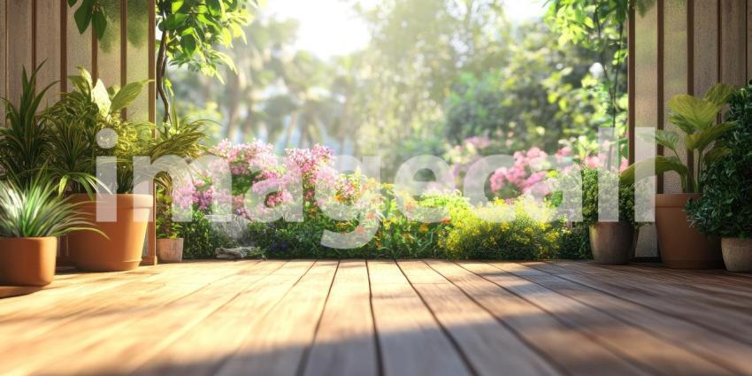 Autumnal Tranquility: A cozy lounge chair beckons on a sun-drenched patio, overlooking a breathtaking vista of autumn foliage