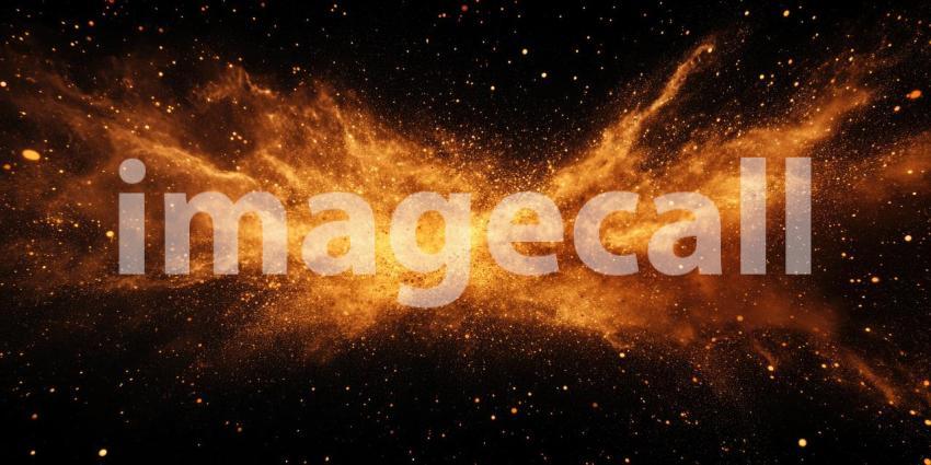 Cosmic Collision: A celestial explosion erupts in a fiery display of cosmic debris, a testament to the raw power of the universe