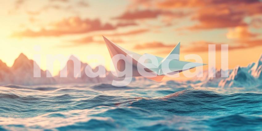 Flight of Fancy: A vibrant swarm of colorful paper airplanes takes flight, soaring through a sky of imagination and dreams