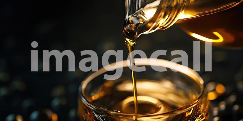 Golden Flow: A viscous stream of golden honey pours into a jar, creating mesmerizing swirls and capturing the essence of sweetness