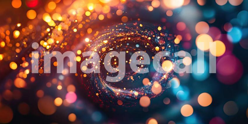 Golden Vortex: A Mesmerizing Spiral of Light and Stardust, Pulsating with Cosmic Energy