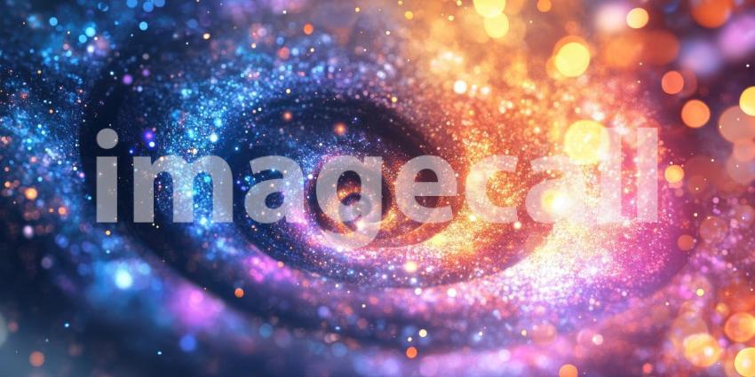 Golden Vortex: A Mesmerizing Spiral of Light and Stardust, Pulsating with Cosmic Energy