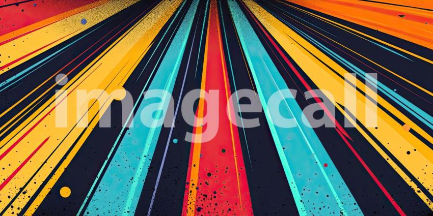 Retro Sunburst: A Vibrant Digital Landscape with a Neon Pink Sun Casting Shadows on a Dreamy Mountain Range