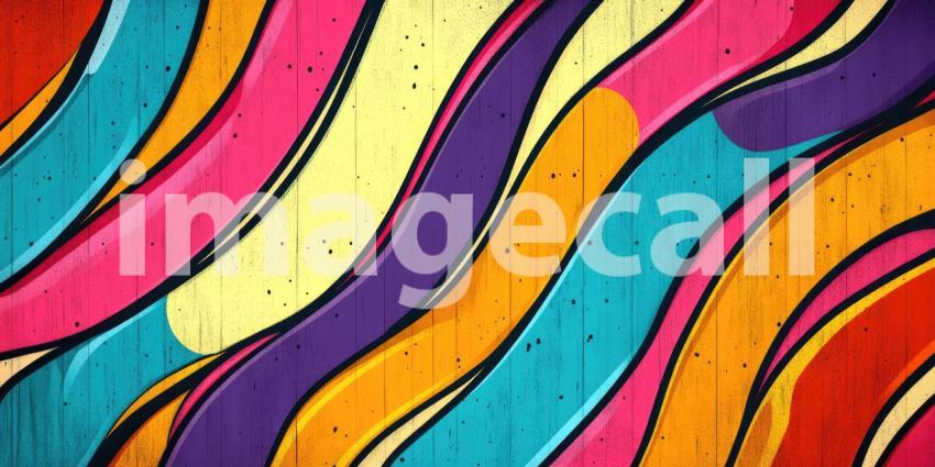 Retro Sunburst: A Vibrant Digital Landscape with a Neon Pink Sun Casting Shadows on a Dreamy Mountain Range