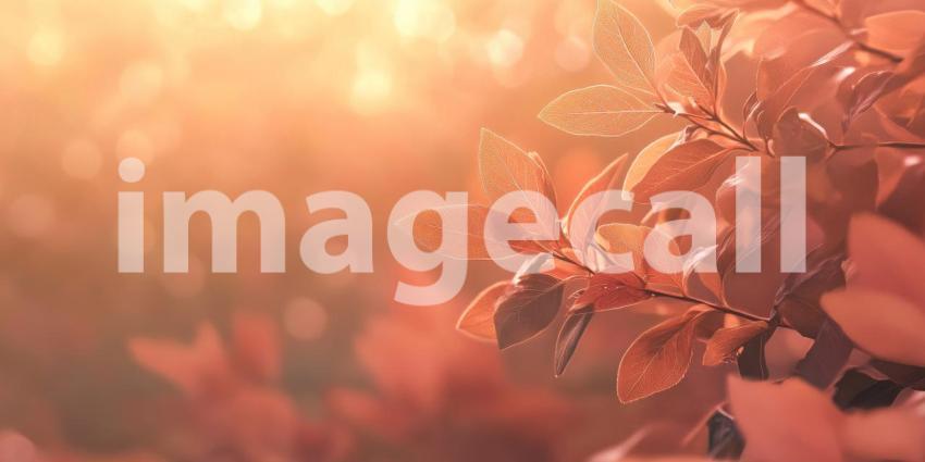 Autumnal Glow: Sunlight Filtering Through Translucent Leaves, Casting a Warm, Golden Hue