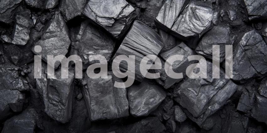 A Tapestry of Darkness: A close-up of raw, unpolished charcoal, revealing a mesmerizing interplay of textures and shades of black