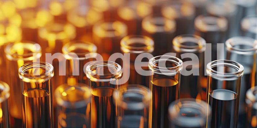 A Spectrum of Possibilities: A vibrant array of colorful vials, bathed in a kaleidoscope of light, hints at a world of scientific discovery and limitless potential