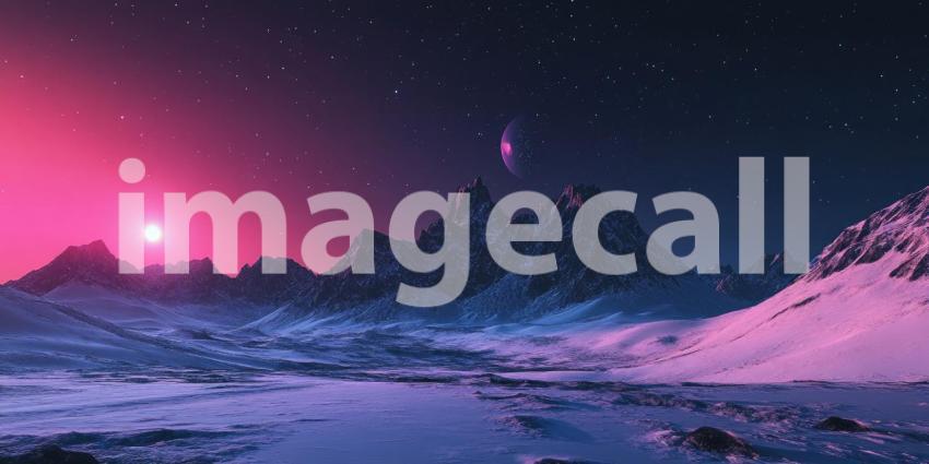 Celestial Symphony: A breathtaking panorama of a mountain range bathed in the ethereal glow of a vibrant aurora borealis, under a sky ablaze with stars