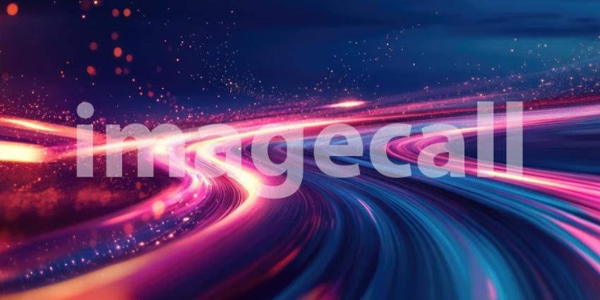 A Tapestry of Light: A mesmerizing dance of neon lights traces vibrant arcs across a dark canvas, evoking a sense of speed, energy, and the boundless possibilities of the digital realm