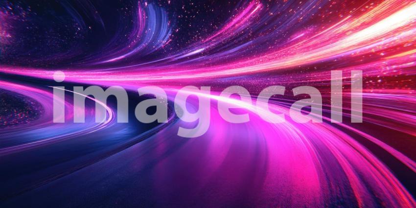 A Tapestry of Light: A mesmerizing dance of neon lights traces vibrant arcs across a dark canvas, evoking a sense of speed, energy, and the boundless possibilities of the digital realm