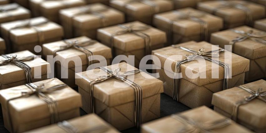 A Tapestry of Giving: A festive array of colorfully wrapped gifts, adorned with shimmering bows and ribbons, awaits eager hands on Christmas morning, symbolizing the joy and generosity of the season