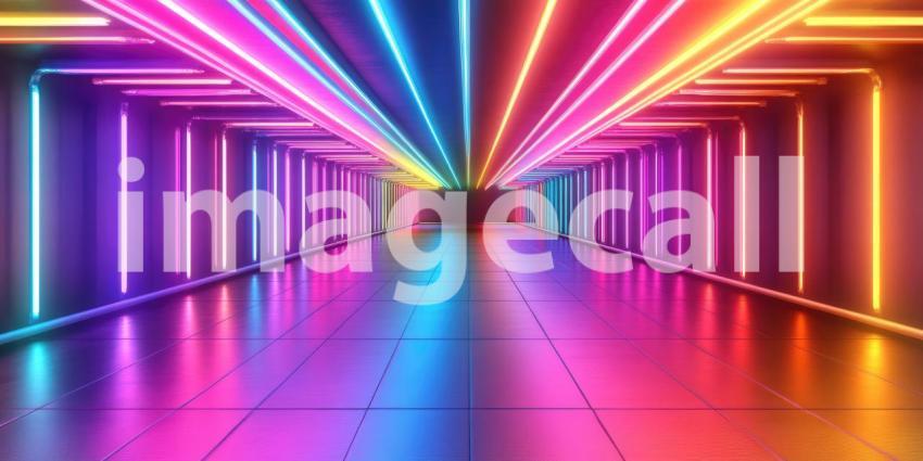 A Spectrum of Light: A mesmerizing display of colorful LED lights, forming a swirling cascade of hues that evokes a sense of wonder and excitement