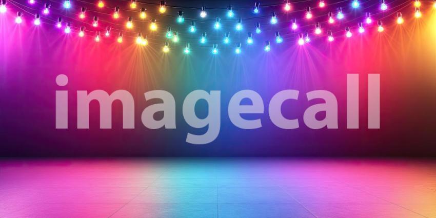 A Spectrum of Light: A mesmerizing display of colorful LED lights, forming a swirling cascade of hues that evokes a sense of wonder and excitement