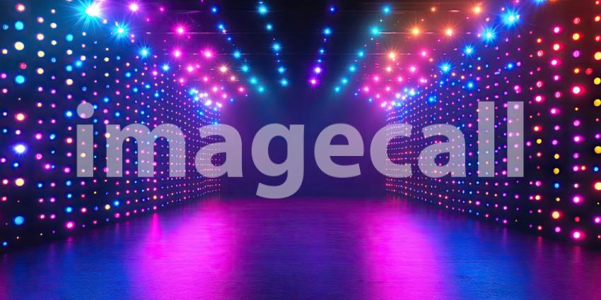 A Spectrum of Light: A mesmerizing display of colorful LED lights, forming a swirling cascade of hues that evokes a sense of wonder and excitement