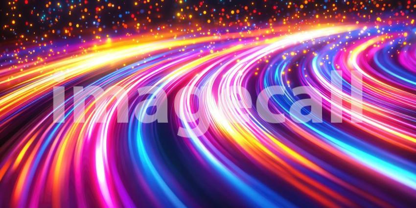 A Spectrum of Light: A mesmerizing display of colorful LED lights, forming a swirling cascade of hues that evokes a sense of wonder and excitement