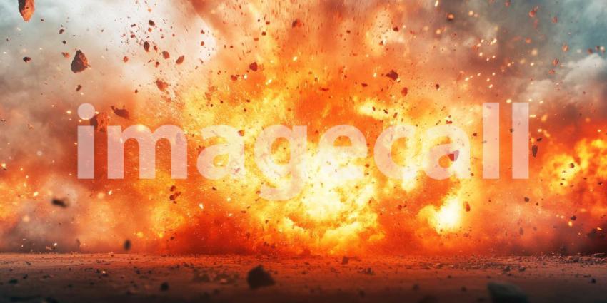 The Birth of Chaos: A cataclysmic explosion erupts in a universe of chaos, sending a shower of debris and fiery fragments into the void of space