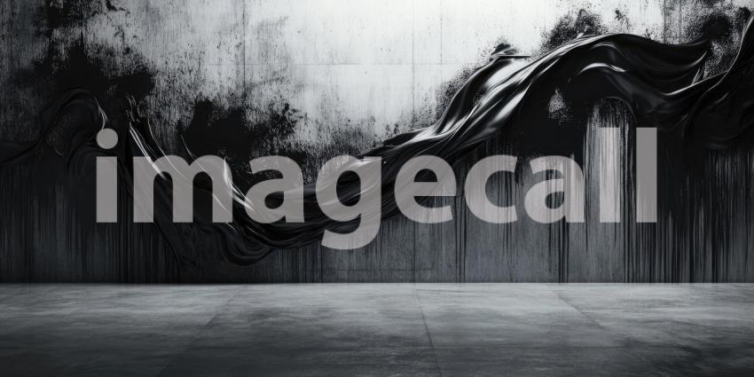 Fluid Dynamics: A mesmerizing abstract composition of swirling black liquid, evoking a sense of fluidity, movement, and the interplay of light and shadow