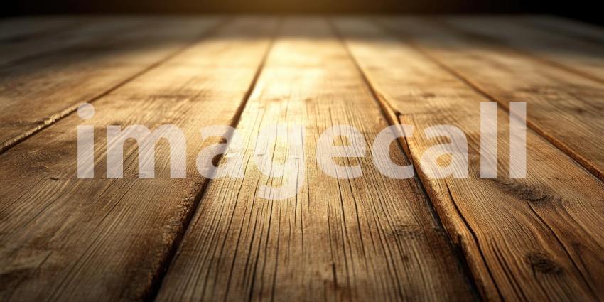 Warmth and Texture: A spotlight illuminates a weathered wooden floor, revealing a rich tapestry of grain and texture, evoking a sense of rustic charm and timeless beauty