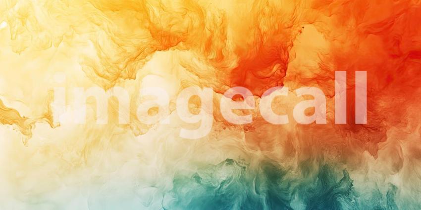 A Tapestry of Fire and Sky: A mesmerizing abstract composition of swirling orange and blue hues, evoking the fiery energy of the sun and the serenity of the sky