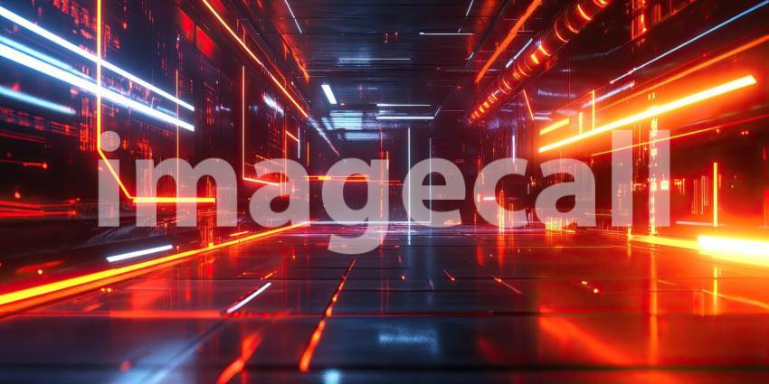 City of Lights: A mesmerizing night-time view of a bustling metropolis, where neon signs illuminate the streets and a symphony of vehicle lights streaks across the cityscape