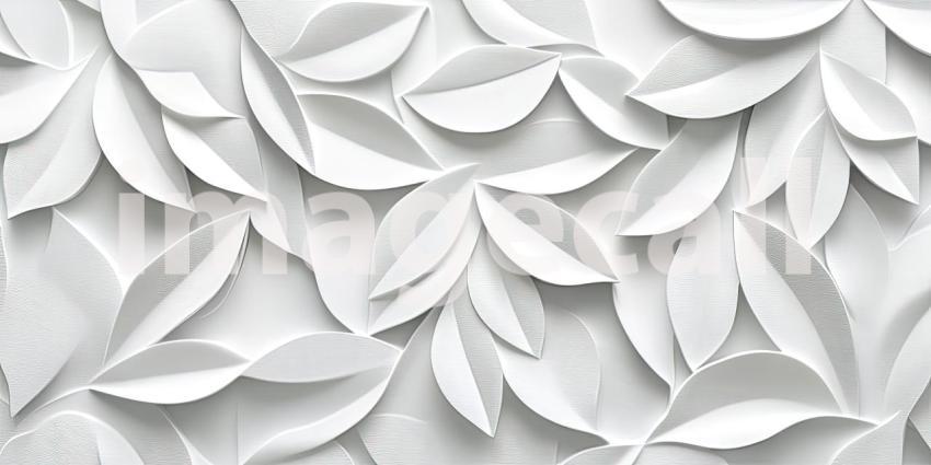 A Tapestry of Leaves: A mesmerizing arrangement of delicate, white leaves, creating a captivating textural pattern that evokes a sense of serenity and elegance