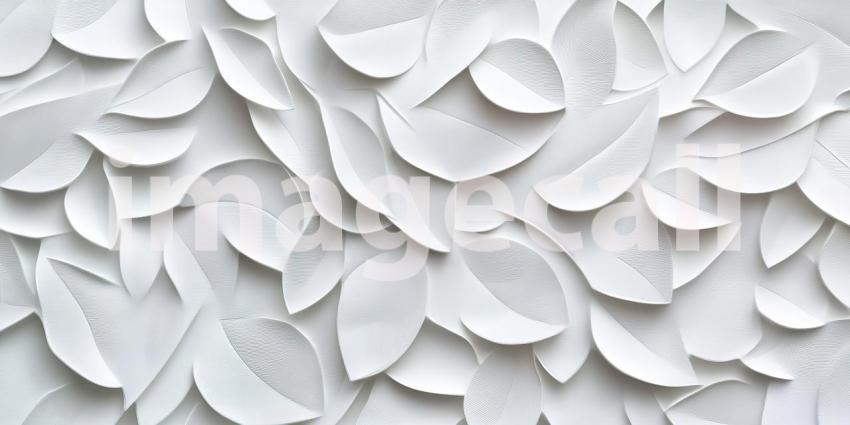 A Tapestry of Leaves: A mesmerizing arrangement of delicate, white leaves, creating a captivating textural pattern that evokes a sense of serenity and elegance
