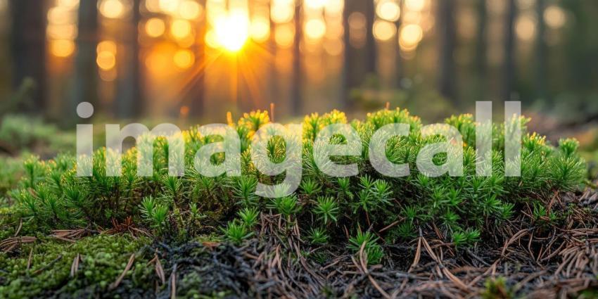 Sunbeams Dancing Through a Verdant Forest Floor