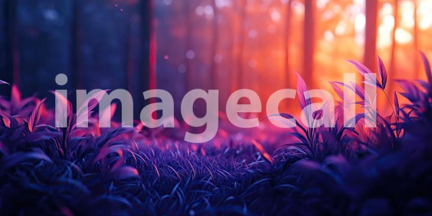 Sunbeams Dancing Through a Verdant Forest Floor