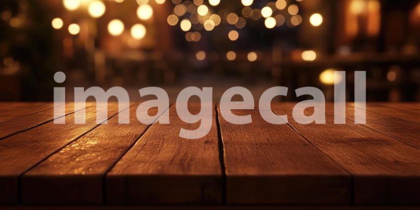 Rustic Wooden Table in a Modern Kitchen Setting