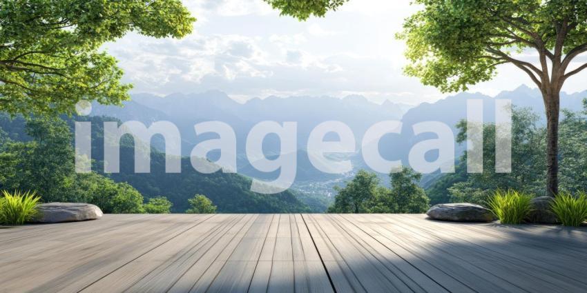 Serene Mountaintop Retreat: A Breathtaking View of Nature's Majesty