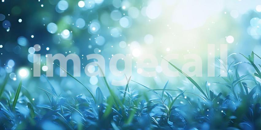 Sunlit Meadow: A Field of Delicate Grasses Swaying in the Breeze