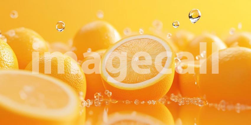 Splash of Citrus: Fresh Oranges and Juicy Splatters