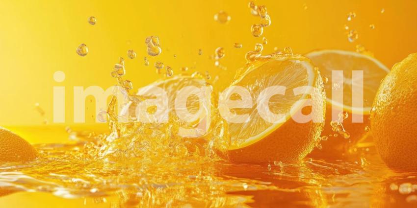 Splash of Citrus: Fresh Oranges and Juicy Splatters
