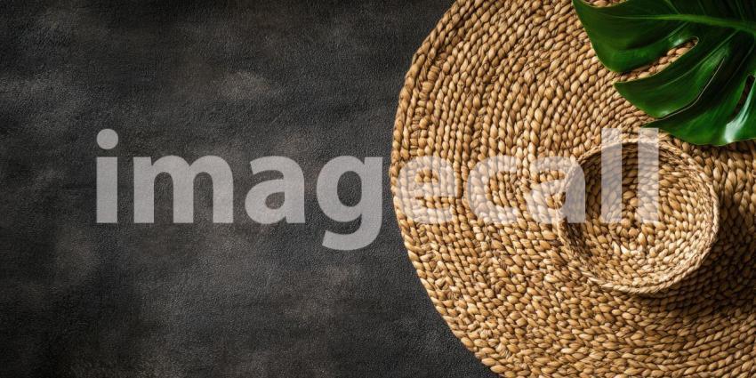 Warm and Earthy: A Woven Basket and Tray in a Sunlit Corner