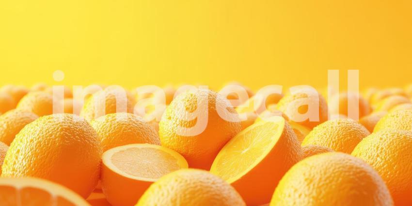 Splash of Citrus: Fresh Oranges and Juicy Splatters