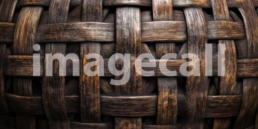 Intricate Black Bamboo Weave Texture