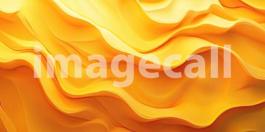 Fluid Gold: A Dynamic Abstract of Wavy Yellow Forms