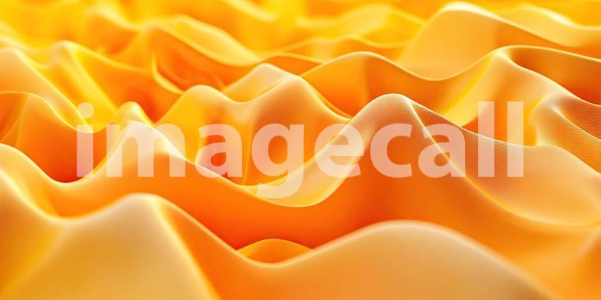 Fluid Gold: A Dynamic Abstract of Wavy Yellow Forms