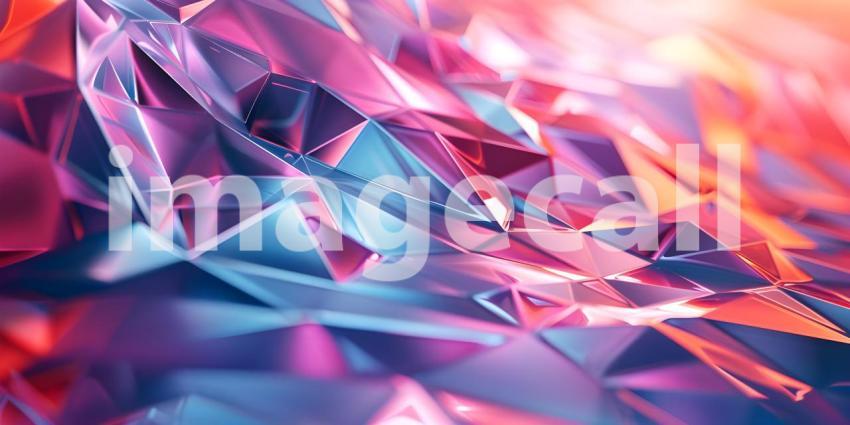 Kaleidoscope of Crystals: A Vibrant Abstract of Interlocking Prisms